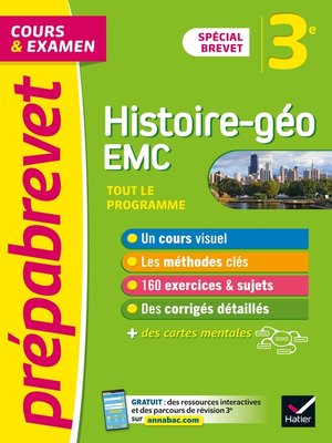 cover image of Prépabrevet Histoire-Géographie EMC 3e--Brevet 2024